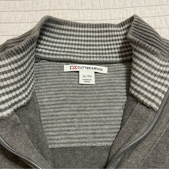 Cutter & Buck Baylor University Gray Broadview Half Zip Sweater Size XL MCS01424 - Picture 2 of 12